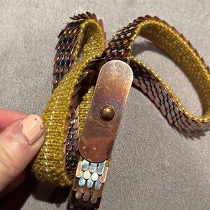 Vintage Gold and Bronze Textured Belt